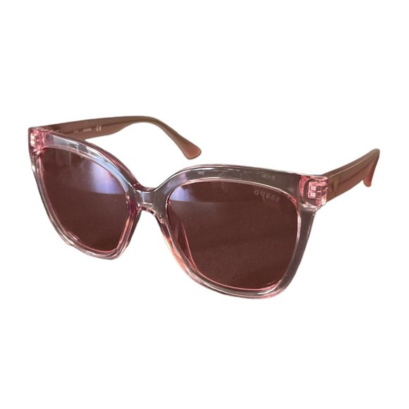 Guess Bordeaux Square Women Sunglasses GU7612 Pink Acetate 55-18-145 - Picture 1 of 10